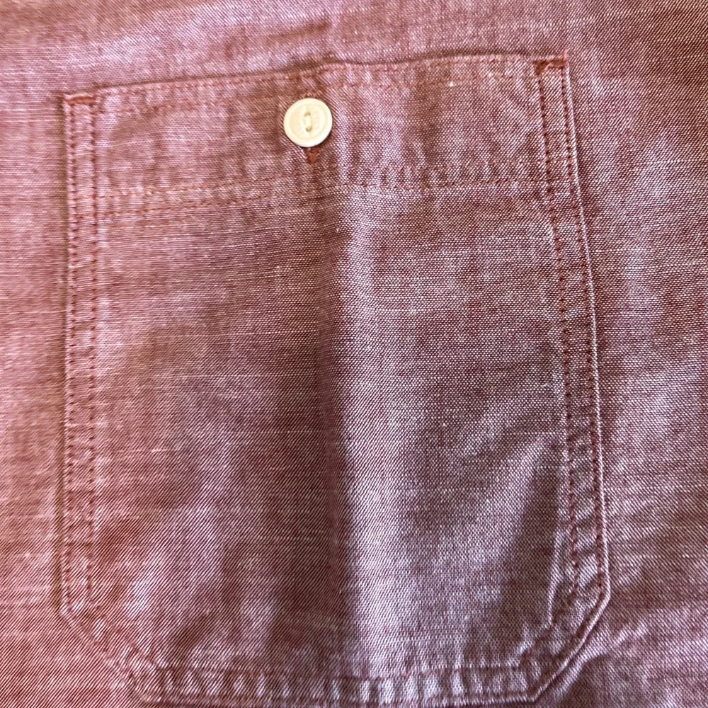 Levi s Red Chambray Shirt | Cotton Trucker, US Men s L